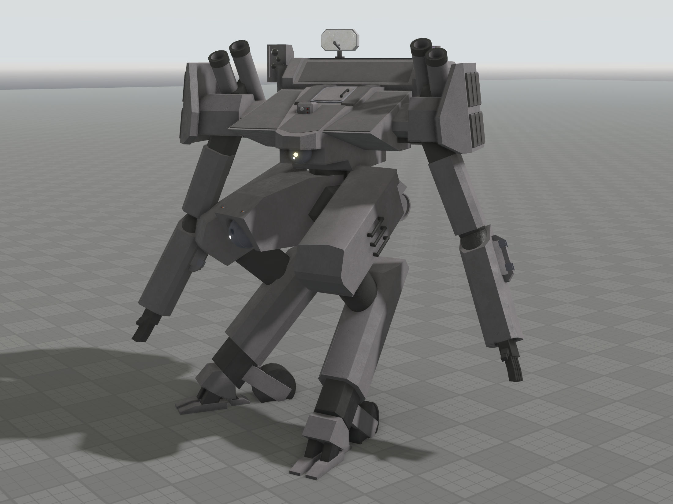 Doehound, first mecha made for the project stands at like 7 meters tall.
